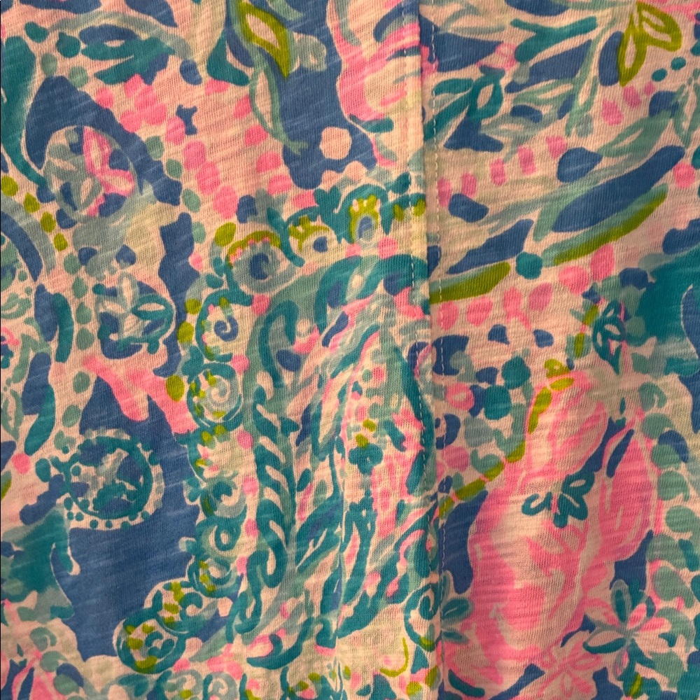Lilly Pulitzer Blue and Pink Paisley Tank Top - Picture 3 of 3